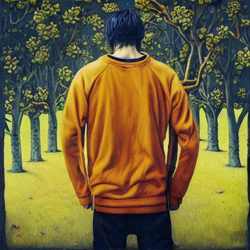Prompt: stone roses album cover with ian brown holding hand out perspective by esao andrews