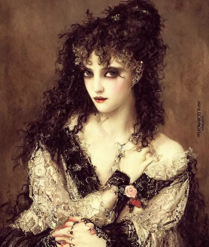 Image similar to gothic princess portrait by william - adolphe bouguerea, highly detailded