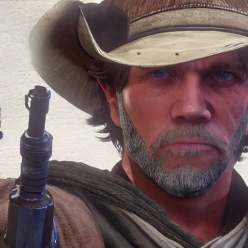 Prompt: Luke Skywalker as a cowboy in Red Dead Redemption 2