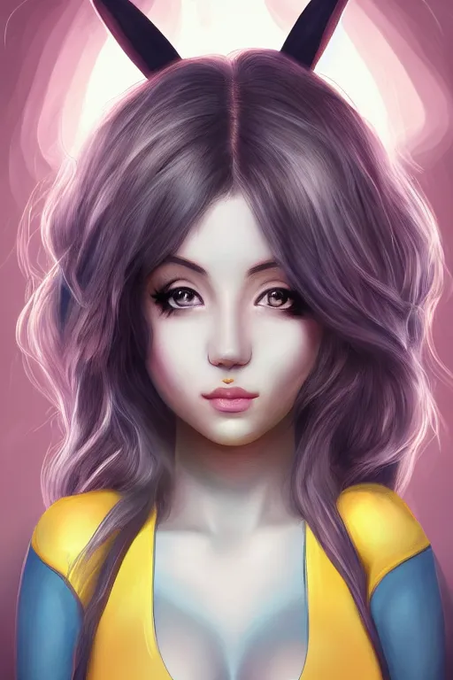 Image similar to heroine, beautiful, female pikachu, ultra detailed, digital art, 8 k, character, realistic, portrait, hyperrealistic