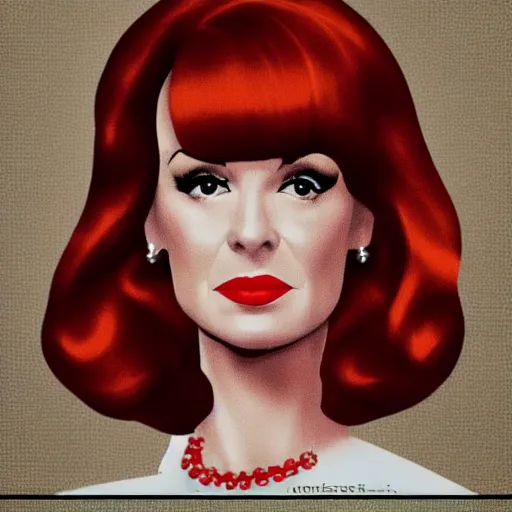 Prompt: Funco POP of sultry Joan Holloway of the TV Show Mad Men