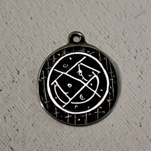 Image similar to the magic sigil charm designed to keep stupid away