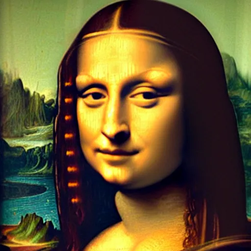 Image similar to Anne Hathaway as the Mona Lisa, detailed, Leonardo DaVinci