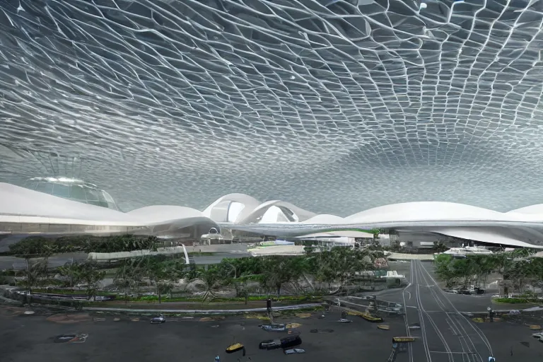 Image similar to Futuristic Manila airport designed by Leandro Locsin