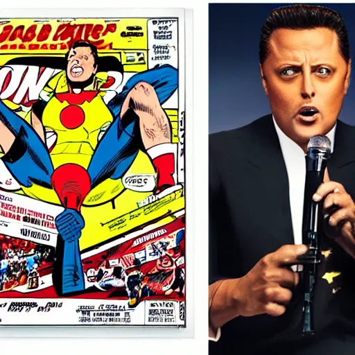 Image similar to Luis Miguel in the style of 1960's Marvel comic