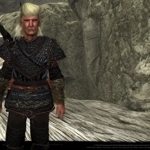 Prompt: Donald Trump in Skyrim, 8K