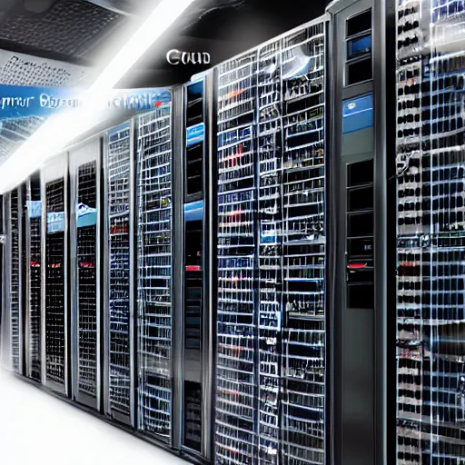 Image similar to networking, server racks, cloud storage, cloud networking, cloud services