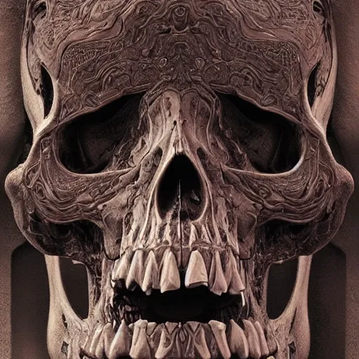 Image similar to portrait_of_a_melting_skull._intricate_abstract._intricate_artwork._by_Tooth_Wu_wlop_beeple_dan_mumford._octane_render_trending_on_artstat