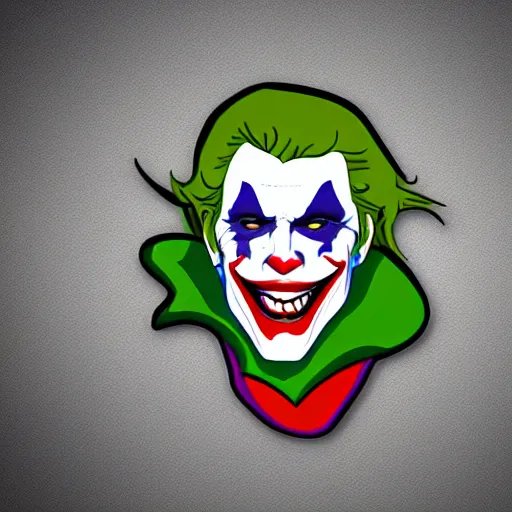 Image similar to colorful logo of the Joker