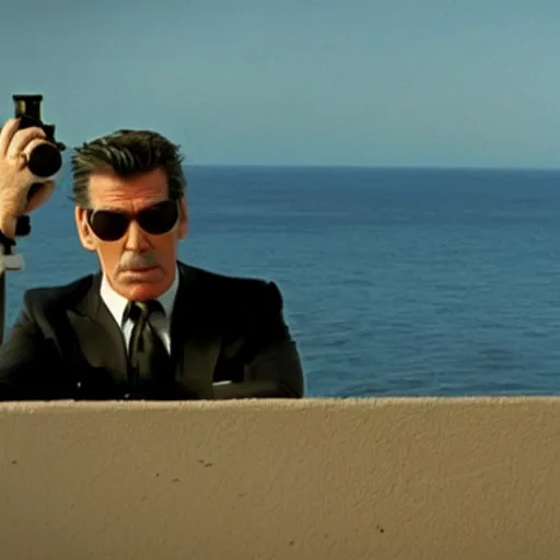 Prompt: a screenshot of pierce brosnan in casino royale, extremely realistic, shot on arri alexa prime lens