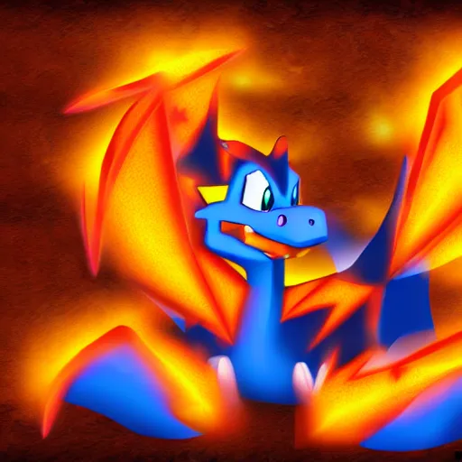 Image similar to digital art charizard high quality