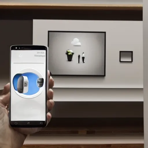 Image similar to Samsung SmartThings, concept art, designed by M. C. Escher, studio ambient lighting