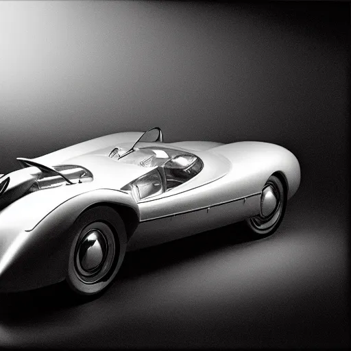 Prompt: 1957 car designed by Cartier. Studio lighting.