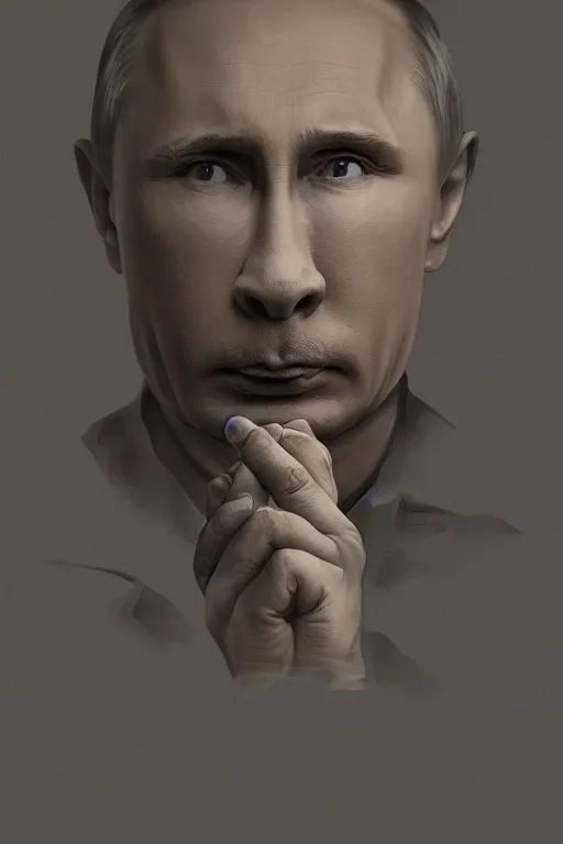 Prompt: Putin inhaling from Copium tank, digital painting, trending on Artstation