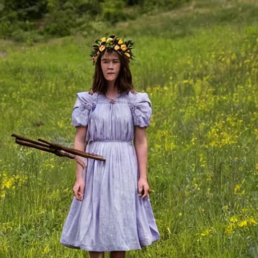 Image similar to film still of mary elizabeth winstead in midsommar 2 ( 2 0 2 4 )