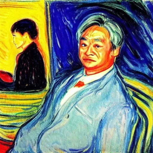 Prompt: director ang lee ， expressionism style ， by edvard munch ， - h 6 4 0