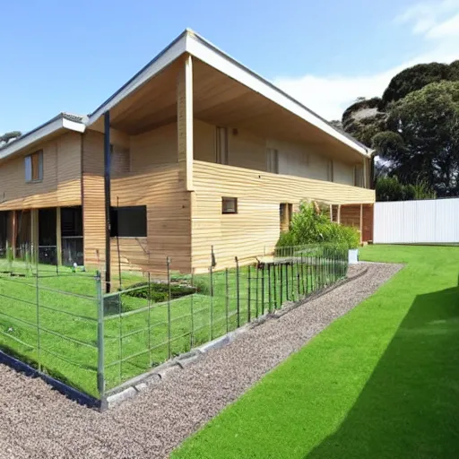 Image similar to a house with a paddock in the back garden