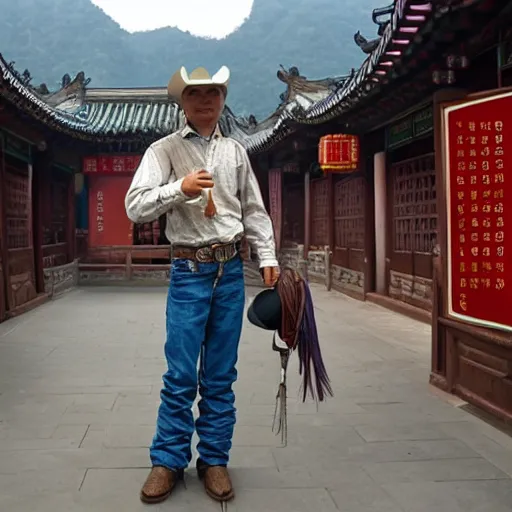 Prompt: cowboy in china