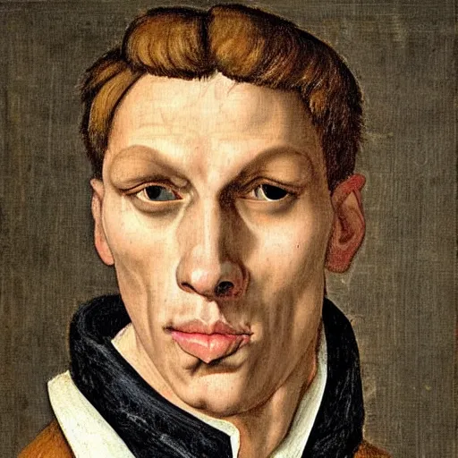 Image similar to A 16th century mannerism painting of Jerma985, portrait of Jerma985, grainy, realistic, very realistic, hyperrealistic, highly detailed, very detailed, extremely detailed, very neat, very epic, very cool, detailed, trending on artstation