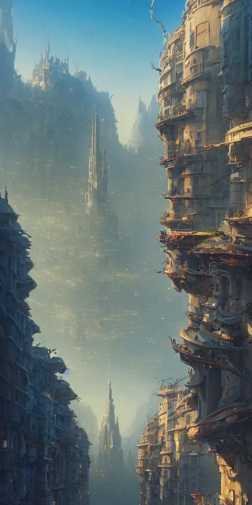 Image similar to a city built on a giant ant, unreal engine, fantasy art by greg rutkowski, loish, rhads, ferdinand knab, makoto shinkai and lois van baarle, ilya kuvshinov, rossdraws, tom bagshaw, global illumination, soft light, detailed and intricate environment