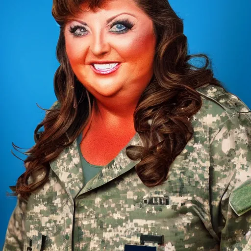 Prompt: Abby Lee Miller as a military dictator