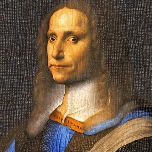 Image similar to portrait of barack obama president of the usa. painting by leonardo da vinci