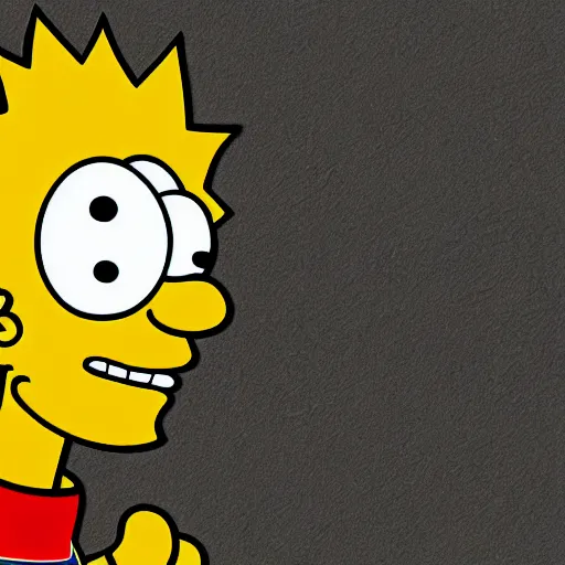 Prompt: photorealistic Bart Simpson in the blaire witch project