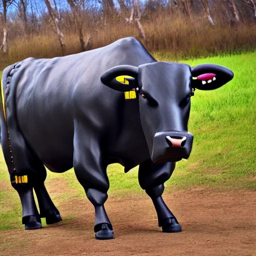 Prompt: A robotic bull, hyper realistic, HD, HQ, photo realistic