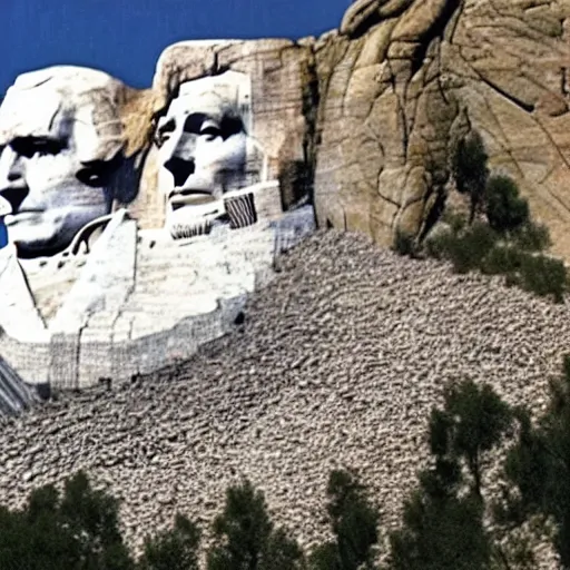 Image similar to donald trump's face on mount rushmore