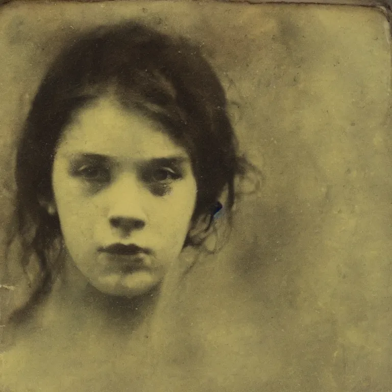 Prompt: tinted Antique tintype of Beautiful warmly lit close up expressionistic studio portrait of young teenage She-Hulk frowning severely, impasto oil painting heavy brushstrokes by Cy Twombly and Anselm Kiefer , trending on artstation dramatic lighting abstract Expressionism