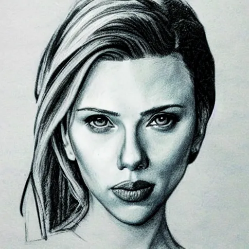 Prompt: a pencil scetch of scarlett johansson