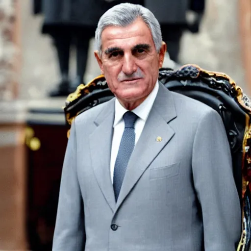 Image similar to pepe viyuela as the president of spain wearing a suit