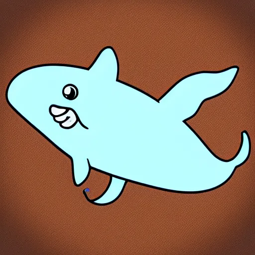 Image similar to telegram sticker of a cute cartoon whale