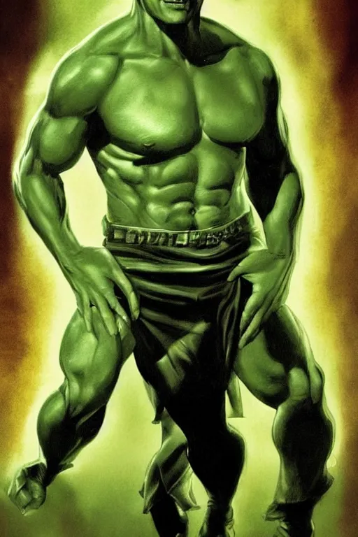 Image similar to james dean as the incredible hulk! towering, tall, large, huge, big! detailed photoillustration.