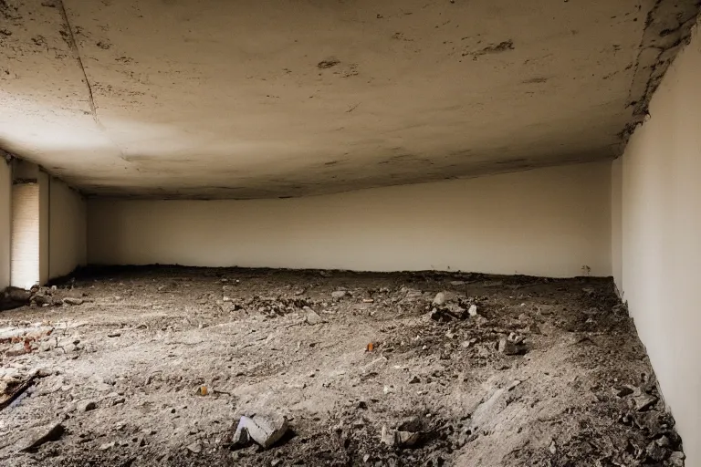 Image similar to photo of long room in underground abandoned bunker, backlight, shot on nikon d 7 5 0