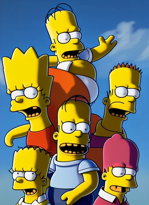 Prompt: high angle photo of chief wiggled the simpsons in the style of stefan kostic, realistic, sharp focus, 8 k high definition, insanely detailed, intricate, elegant, art by stanley lau and artgerm