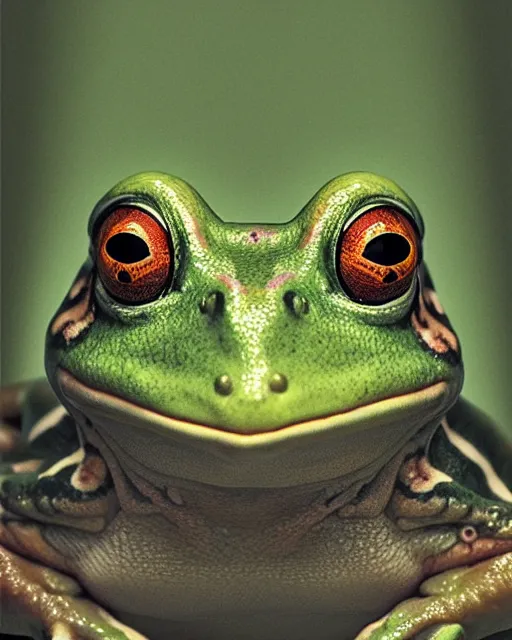 Prompt: highly detailed portrait frog, bartlomiej gawel, marcin blaszczak, magical aura