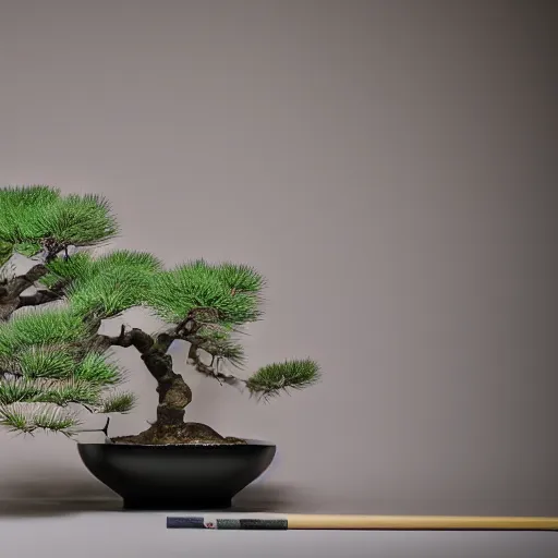 Image similar to a photo of 8k japanese Ikebana, sougetsu, wide angle, full body, sony a7r3, ultra detail, photorealistic, in simple background