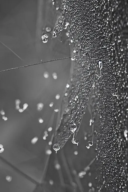 Image similar to Tiny humans climbing on a spiders web, dewdrops, macro, dramatic lighting, cinematic, establishing shot, extremely high detail, foto realistic, cinematic lighting, post processed, concept art, high details, cinematic, 8k resolution, beautiful detailed, photorealistic, digital painting, artstation, concept art, smooth, sharp focus, artstation trending, octane render, unreal engine