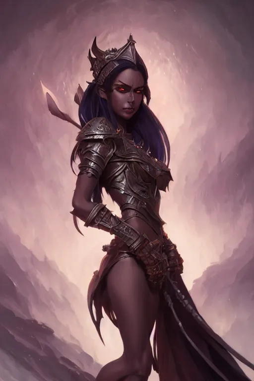 Image similar to dark elf princess, highly detailed, d & d, fantasy, highly detailed, digital painting, trending on artstation, concept art, sharp focus, illustration, art by artgerm and greg rutkowski and fuji choko and viktoria gavrilenko and hoang lap