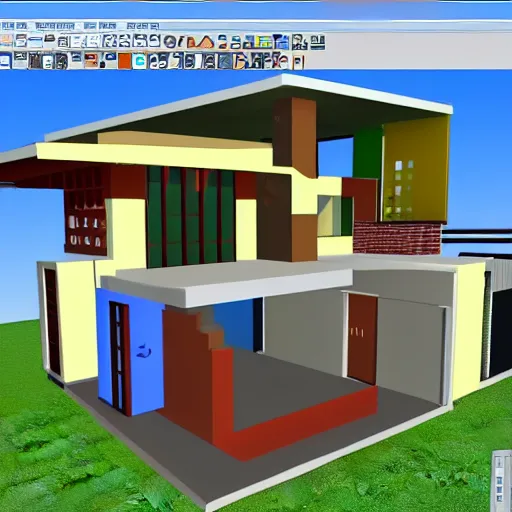 Prompt: 3 d home arcitecture design software, old software, windows 3. 1 software