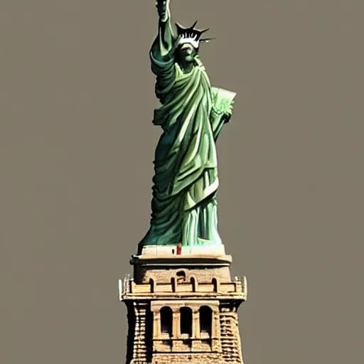 Prompt: photo of the statue of liberty as a brazillian in rio de janeiro, copper cladding