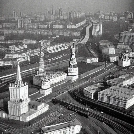 Prompt: moscow, soviet union, photograph from the 6 0 s