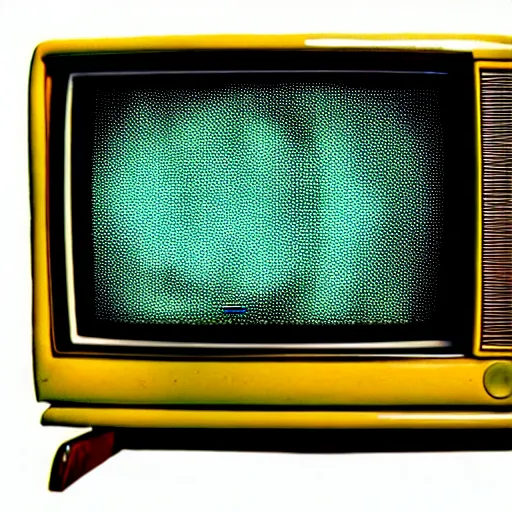 Prompt: vintage television, displaying white noise, static, static noise