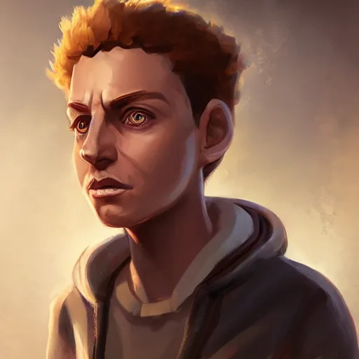 Image similar to morty as a human, highly detailed portrait, digital painting, artstation, concept art, smooth, sharp foccus ilustration, artstation hq