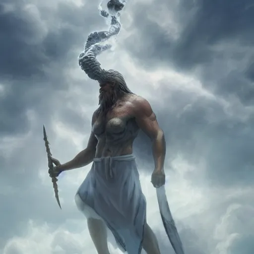 Prompt: a colossal norse god smoking the clouds, highly detailed, digital painting, artstation, octane render, concept art, matte, sharp focus, illustration