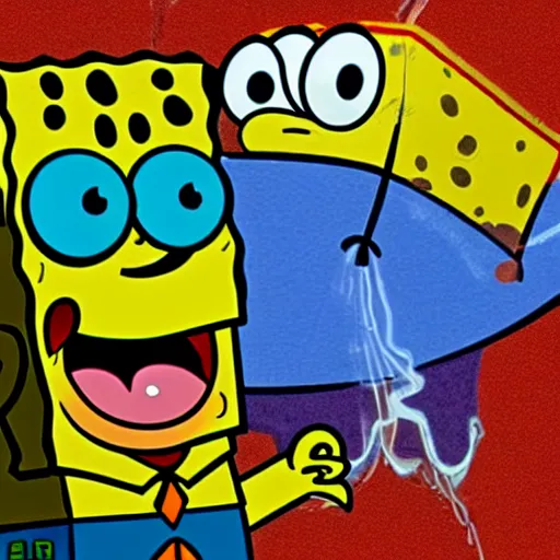 Image similar to Spongebob Squarepants in a Mortal Combat, Squidward.