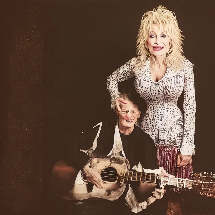 Prompt: studio portrait of cherokee dolly parton