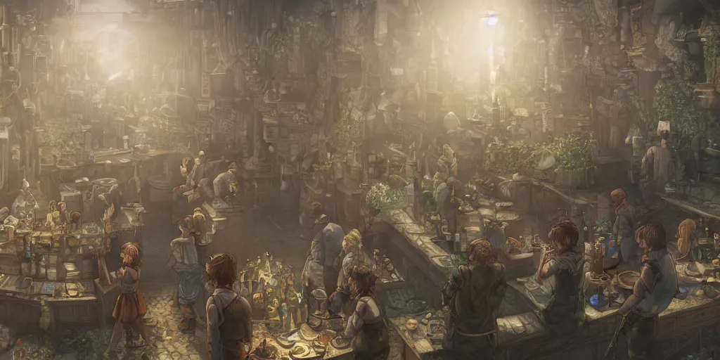 Image similar to let us not seek to satisfy our thirst for freedom by drinking from the cup of bitterness and hatred. ultrafine highly detailed hyper colorful illustration, sharp focus, octopath traveler, final fantasy, unreal engine highly rendered, global illumination, radiant light, intricate and detailed environment