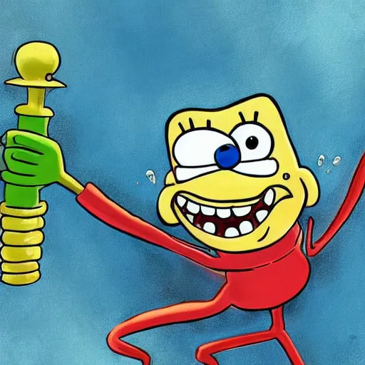 Image similar to patrick from spongebob as a centobite, artstation hall of fame gallery, editors choice, #1 digital painting of all time, most beautiful image ever created, emotionally evocative, greatest art ever made, lifetime achievement magnum opus masterpiece, the most amazing breathtaking image with the deepest message ever painted, a thing of beauty beyond imagination or words, 4k, highly detailed, cinematic lighting